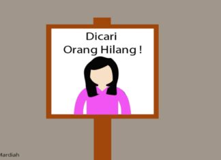 Ilustrasi seorang gadis menghilang