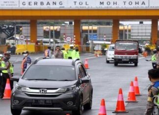 Ilustrasi penyekatan jalan