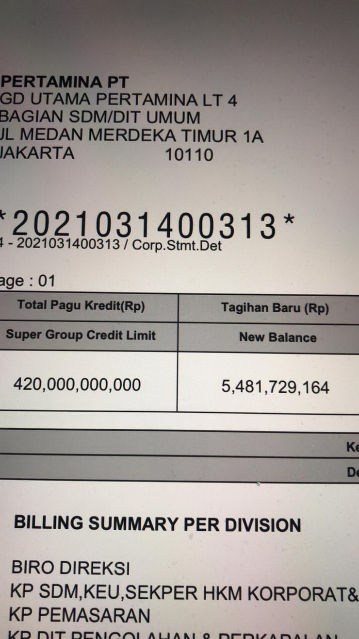 Dokumen Kartu Kredit Pertamina Rp 420 Miliar Bocor, Ahok: Nanya ke Dirut Aja!