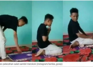 Viral Video Diduga Pelecehan Salat Sembari Merokok yang Dilakukan Anak ABG