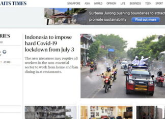 Media Singapura The Straits Times Kabarkan Indonesia Bakal PPKM Darurat