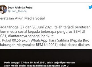 Akun Whatsapp dan Instagram Pengurus BEM UI Diduga Diretas Pasca Tampilkan Meme Jokowi