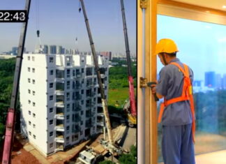 Seperti Sulap, Perusahaan China Ini Bangun Apartemen 10 Lantai Hanya Sehari
