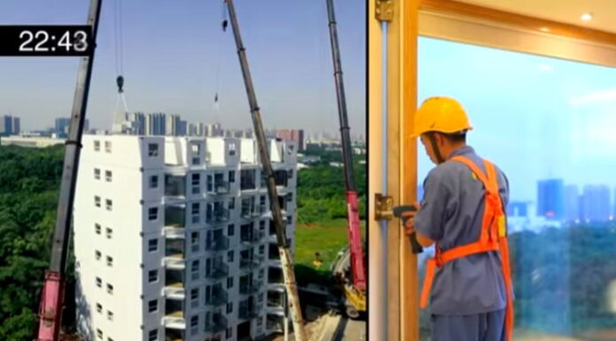 Seperti Sulap, Perusahaan China Ini Bangun Apartemen 10 Lantai Hanya Sehari