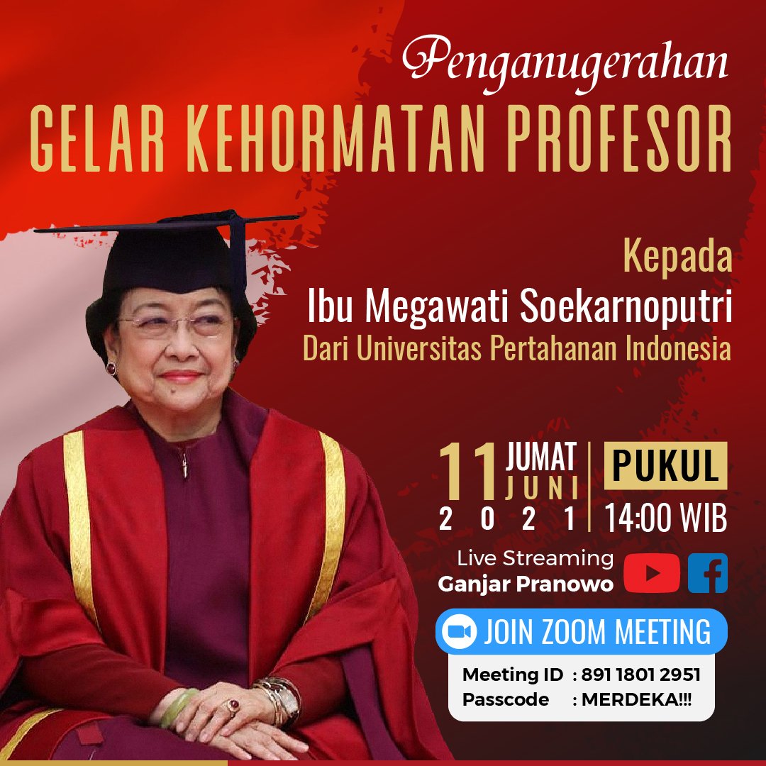 Megawati Dapat Gelar Kehormatan Profesor, Ganjar: Layak Disematkan Kepada Beliau