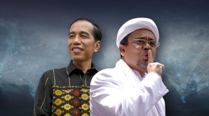 Mampu Gerakkan Massa, HRS Dinilai Lebih Dipercaya Rakyat daripada Jokowi HRS dan Jokowi