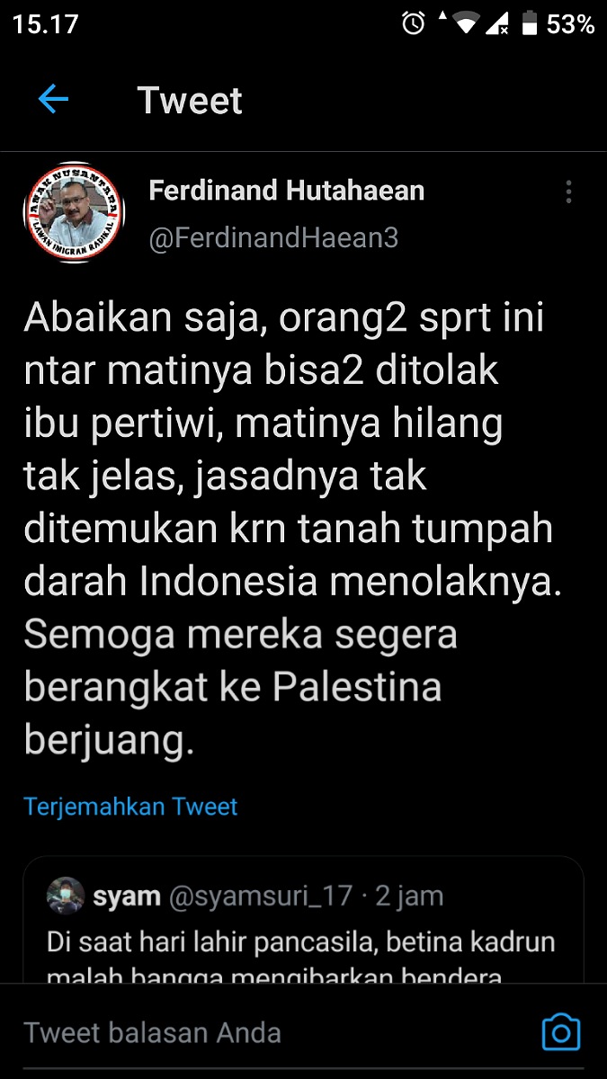 Tanggapi Video Kibarkan Bendera Palestina, Ferdinand: Nanti Matinya Bisa-Bisa Ditolak Ibu Pertiwi