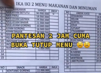 Harga Makanan di Warung Ini Seharga DP Mobil, Air Putihnya Rp7 Juta?