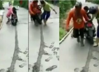 Viral Pemotor Pucat Pasi Dimarahi Pengecor Jalan, Ada Apa?