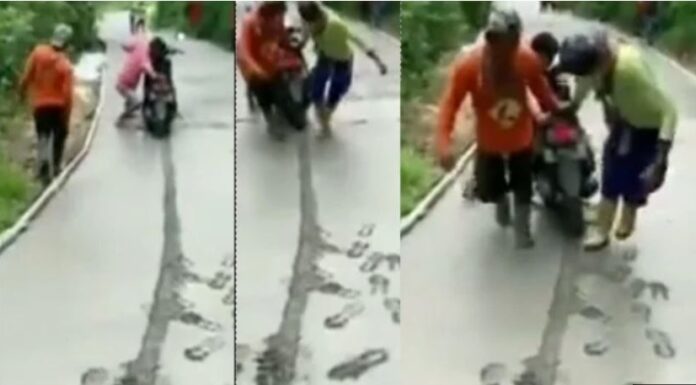 Viral Pemotor Pucat Pasi Dimarahi Pengecor Jalan, Ada Apa?