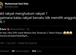 Tanggapi Draf RUU KUHP Hina DPR Bisa Terancam Dua Tahun Penjara, Said Didu: Wakil Rakyat Menghukum Rakyat?