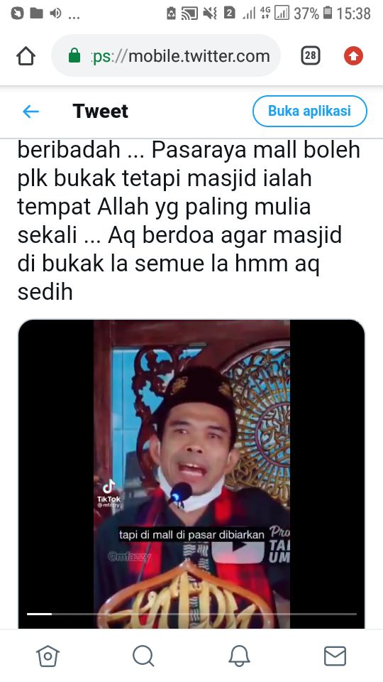 Selama PPKM Darurat Masjid Akan Ditutup, UAS: Melarang Orang ke Masjid, Di mana Letak Hati Kecilmu?