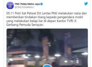 Keterlaluan, Sedang PPKM Darurat Sejumlah Pemuda Malah Balap Liar di Senayan