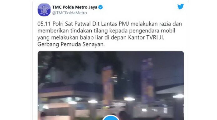 Keterlaluan, Sedang PPKM Darurat Sejumlah Pemuda Malah Balap Liar di Senayan