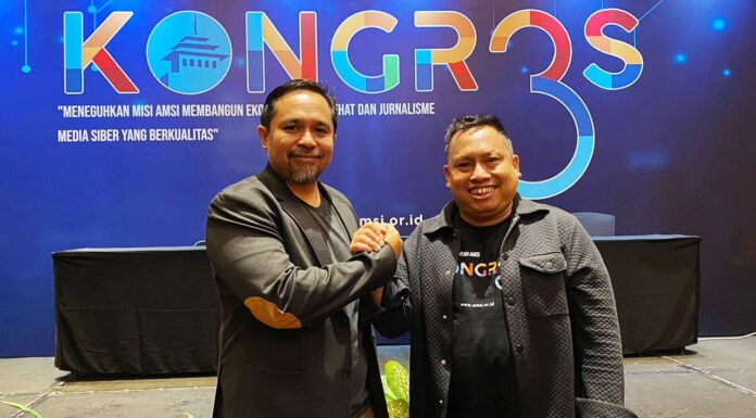 Wahyu Dhyatmika dari Tempo dan Maryadi Katadata Pimpin AMSI Periode 2023-2027 AMSI