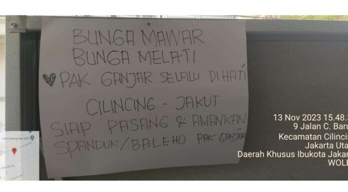 Buntut Pencopotan Atribut Ganjar, Sejumlah Warga Siapkan Rumahnya untuk Baliho Ganjar Atribut Ganjar