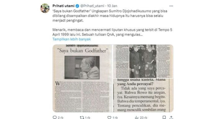 Viral Wawancara Majalah Tempo Dengan Ayah Prabowo Akui Anaknya Arogan ...