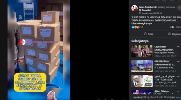 Cek Fakta: Viral Video Surat Suara Tiba di Makassar, Sebagian Benar surat suara
