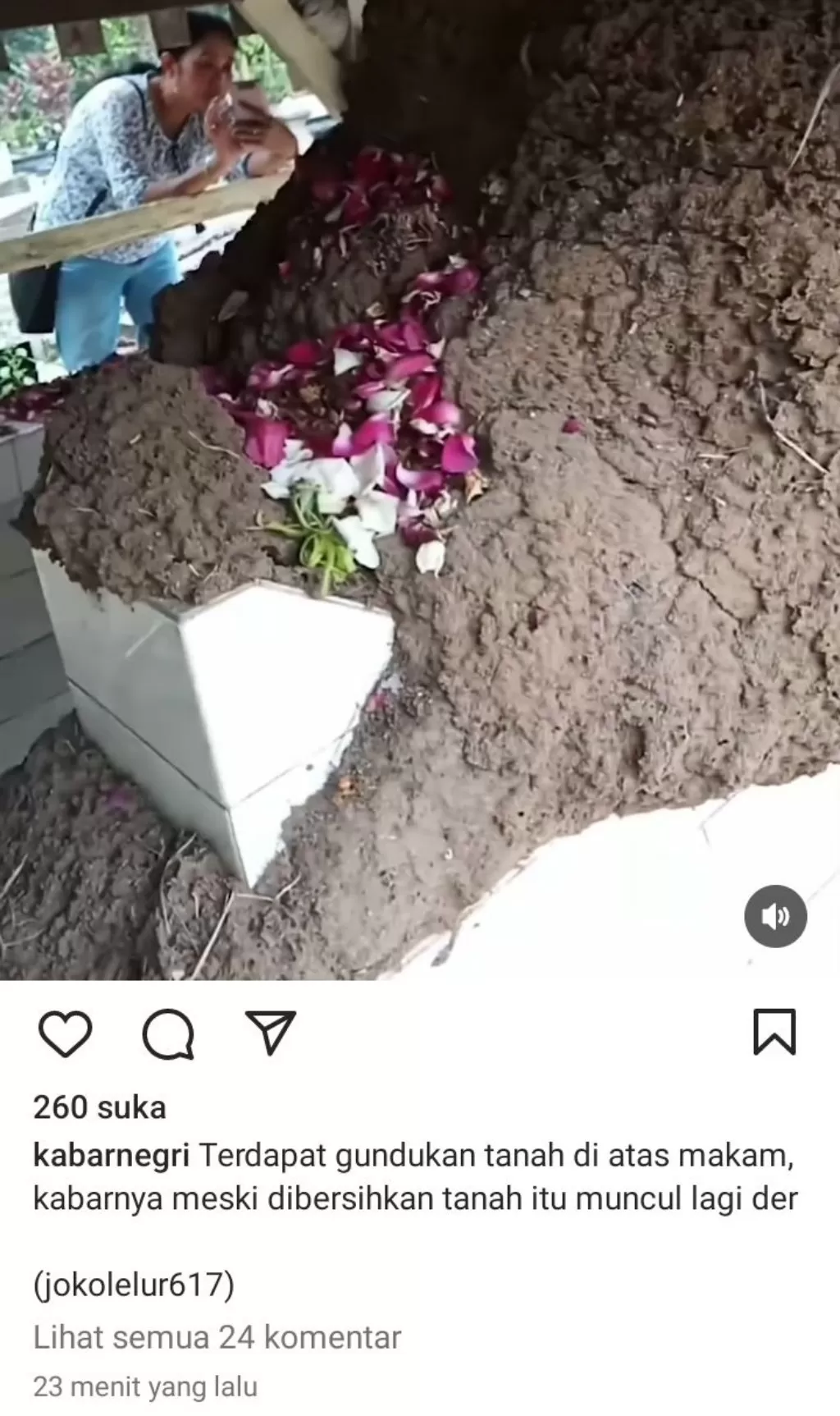 Viral, Gundukan Tanah di Atas Makam: Tiap Dibersihkan Muncul Kembali