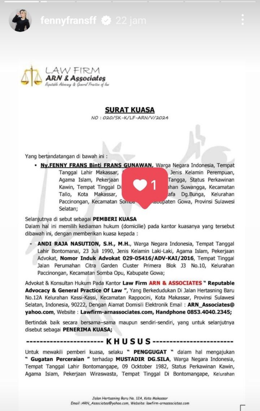 Gugat Cerai Suami Usai Ketahuan Selingkuh, Fenny Frans: Supaya Puaski