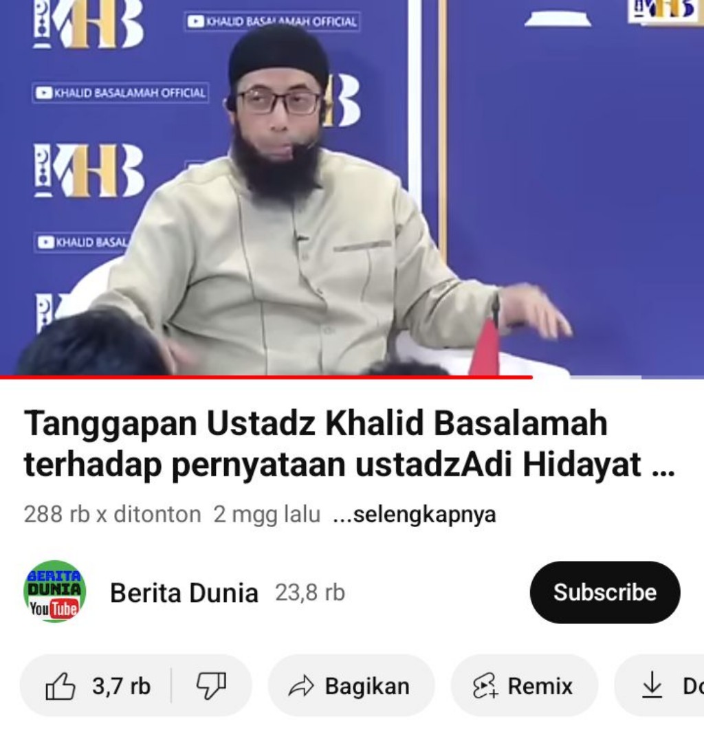 Kontroversi Ustadz Adi Hidayat Soal Musik, Khalid Basalamah Bilang Begini