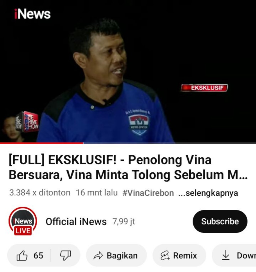 Kesaksian Suroto Sempat Tolong Vina Cirebon: Dia Luka Parah, Wajah Memar dan Kaki Patah