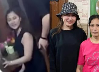 wanita lempar mangkuk