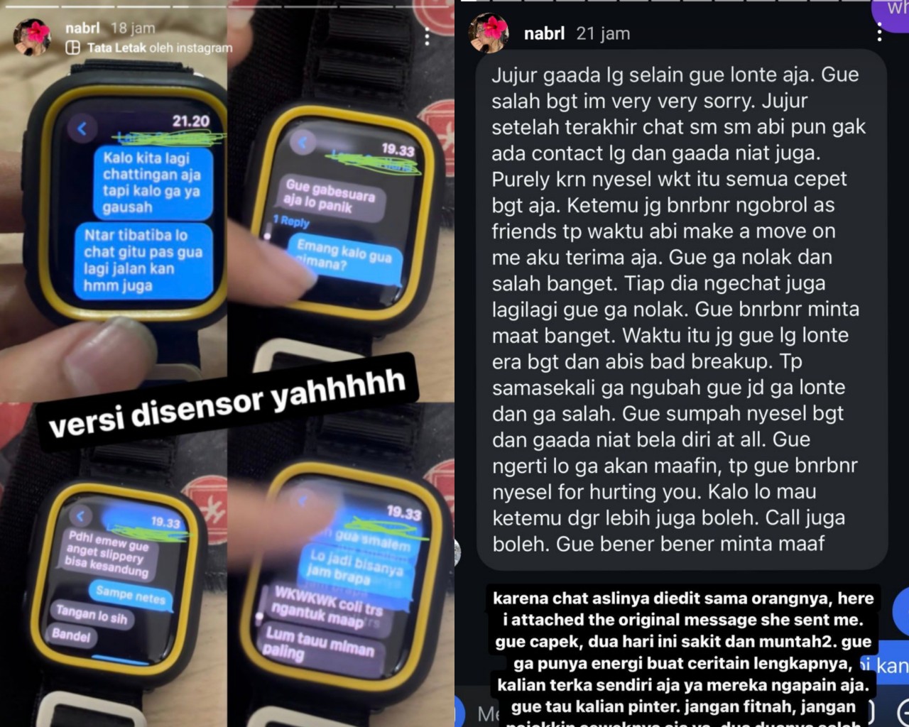 Laras Gartiana Diduga Chat Mesum dengan Pacar Nabila, Usai Viral Minta Maaf