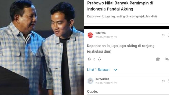 Kembali Heboh, Akun Fufufafa Diduga Gibran Sebut Keponakan Prabowo Jago Ejakulasi Dini akun fufufafa