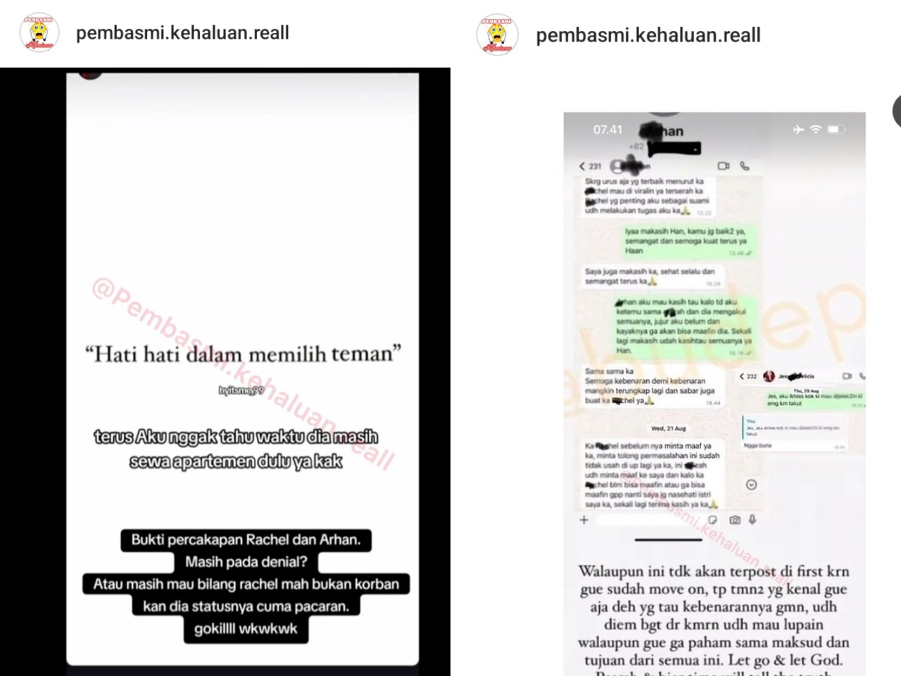 Beredar Percakapan Pratama Arhan dan Rachel Vennya, Ungkap Bukti Azizah Salsha Selingkuh