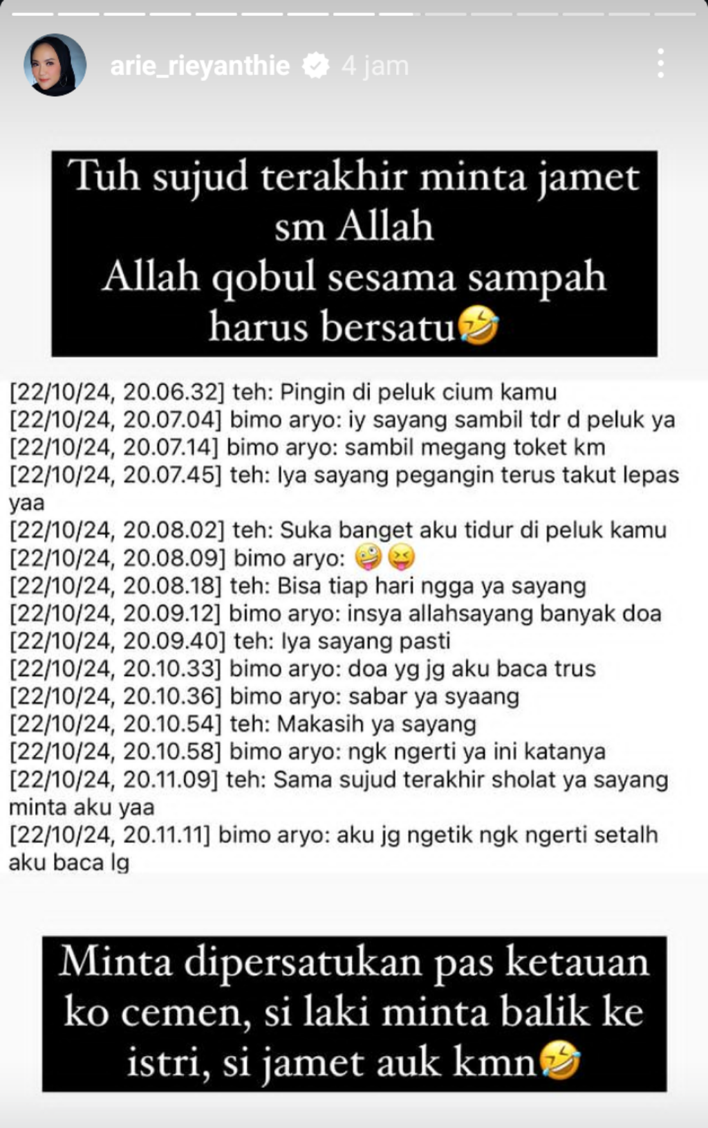 Arie Rieyanthie Kembali Bongkar Chat Mesum Suami dengan Pelakor, Singgung Soal Payudara