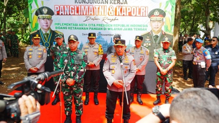 Kapolri dan Panglima TNI Tinjau Kesiapan Program Ketahanan Pangan di Jawa Tengah