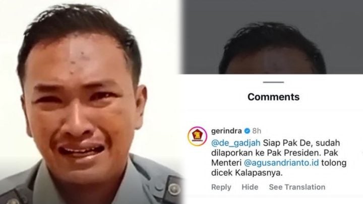 Robby Petugas Lapas Tanjung Raja Minta Bantuan Prabowo, Admin Gerindra Langsung Respon