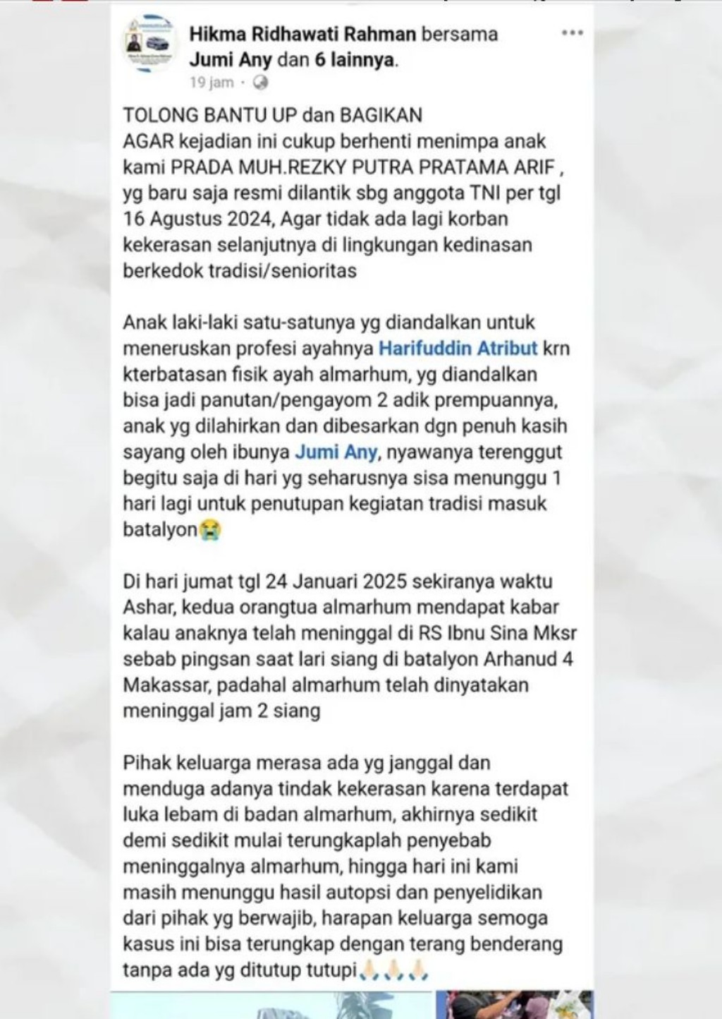 Anggota TNI di Makassar Meninggal Setelah Dilantik, Diduga Dianiaya Senior