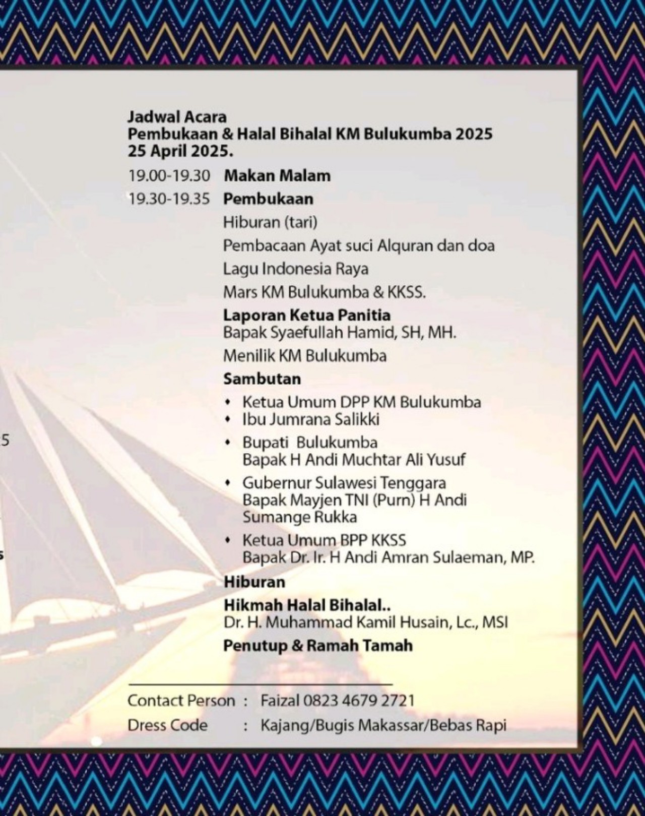 Munas dan Halal Bihalal DPP KM Bulukumba Dibuka Malam Ini, Berikut Rundown Acaranya