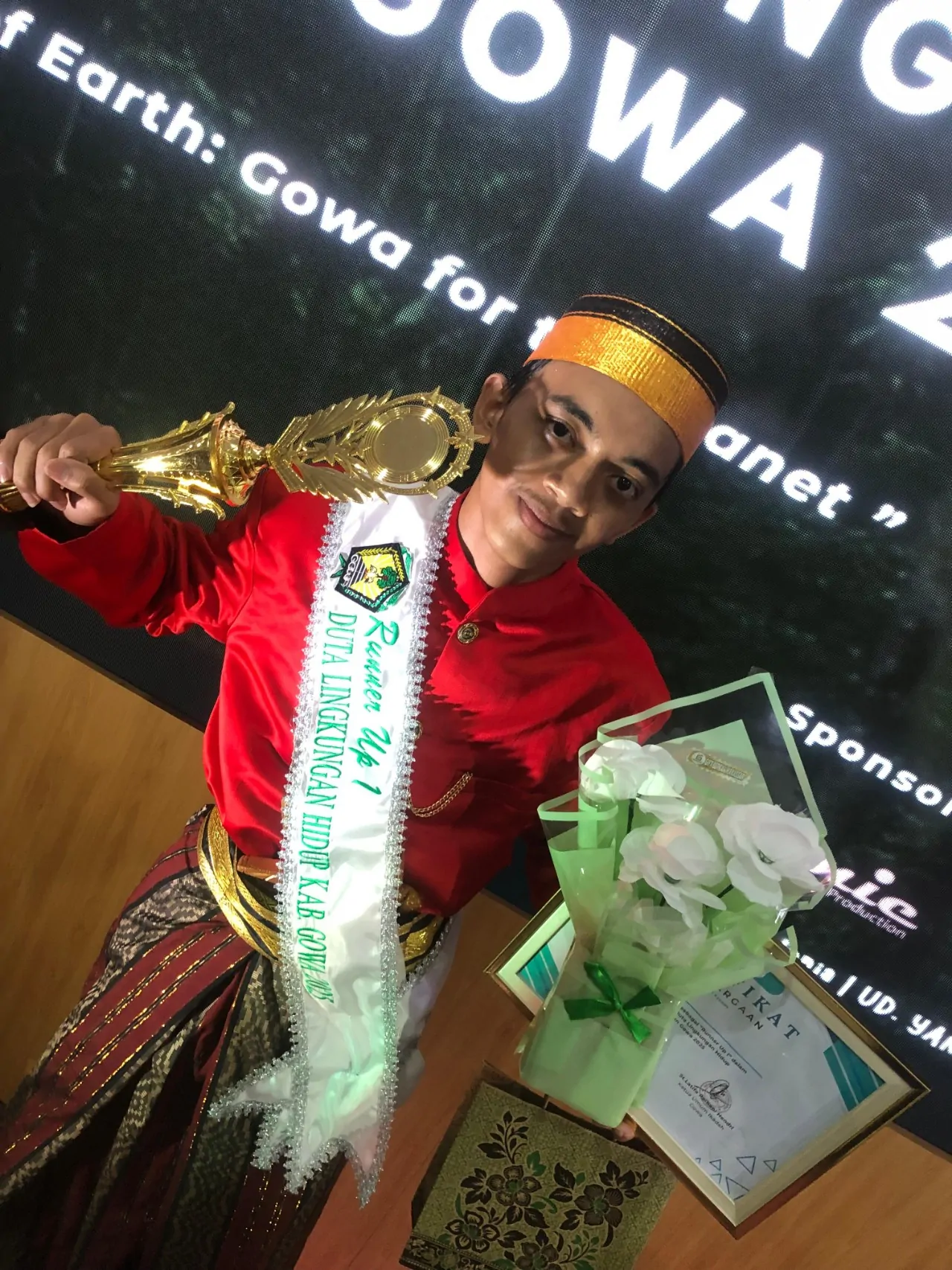 Siswa SMA Bosowa Makassar Muqaddimal Mukrimin Raih Runner Up I Duta Lingkungan Kabupaten Gowa 2025
