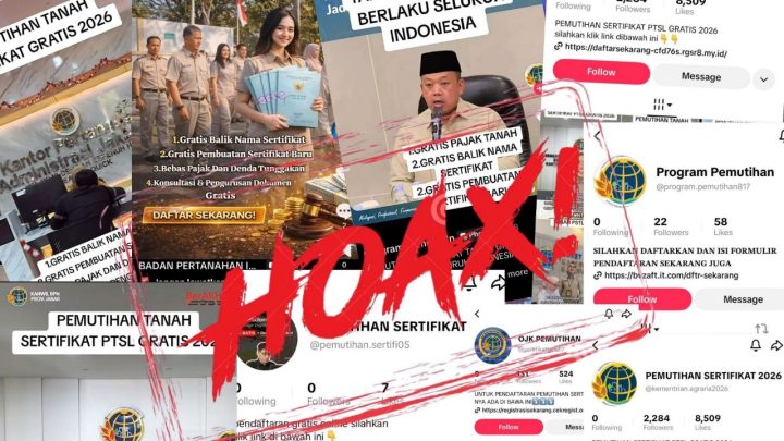 Pemutihan sertifikat tanah hoaks Pemutihan sertifikat tanah hoaks