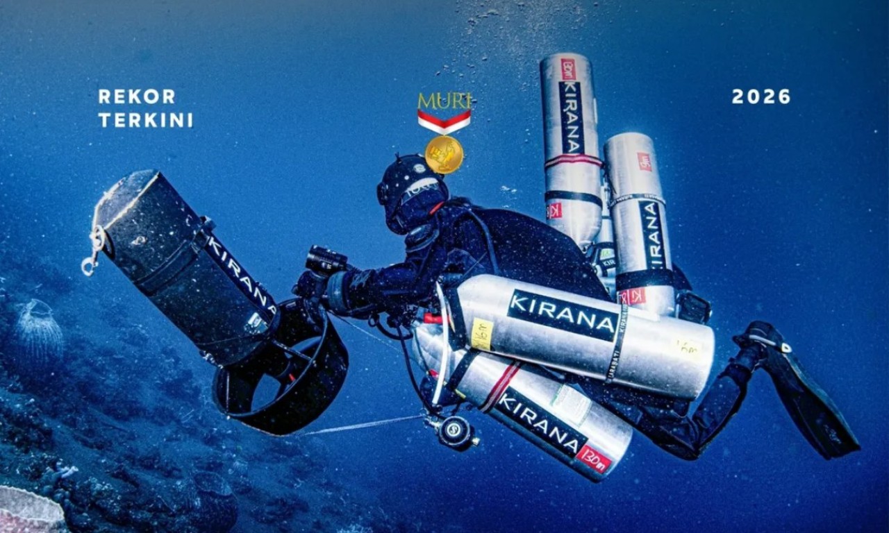 Kirana Larasati Pecahkan Rekor MURI, Menyelam Lebih dari 120 Meter