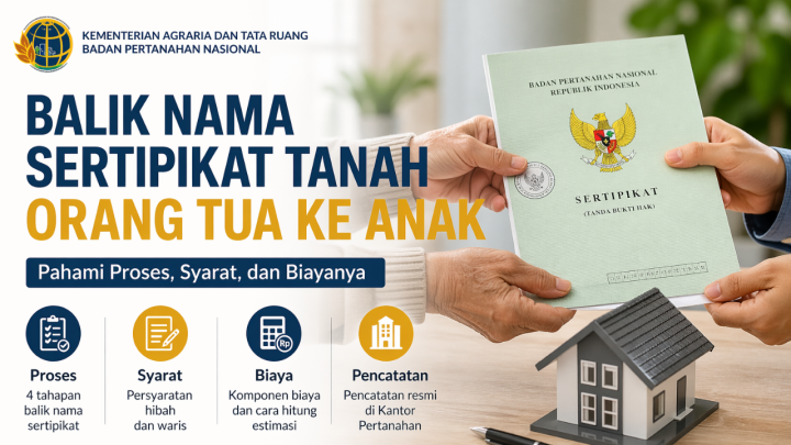Balik Nama Sertipikat Tanah Orang Tua ke Anak, Ini Proses dan Biayanya