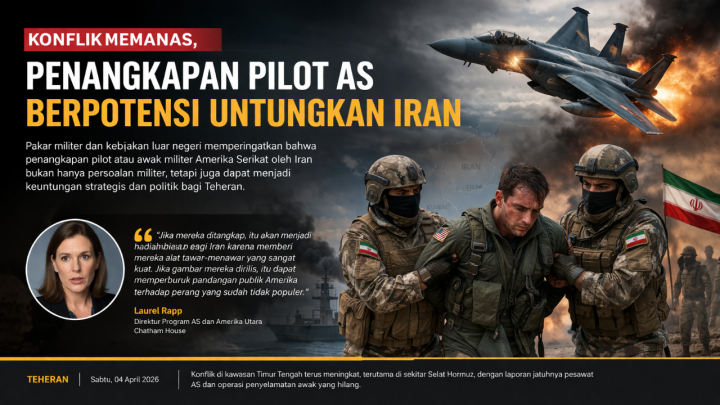 Penangkapan Pilot AS Bisa Jadi Keuntungan Strategis Besar bagi Iran