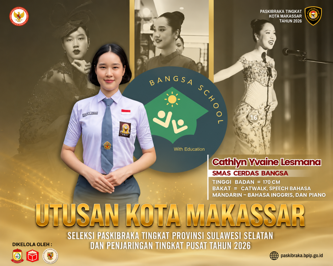 PP INTI Beri Beasiswa ke Cathlyn dan Meivy di Tengah Polemik Seleksi Paskibraka Sulsel