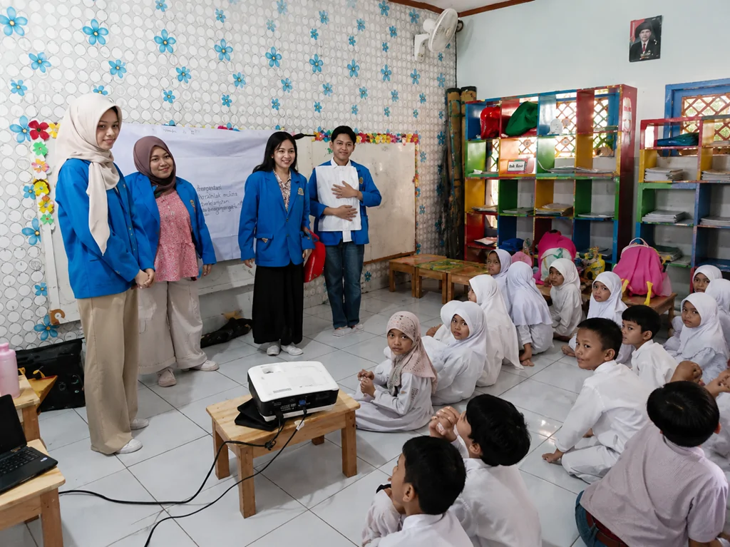 Edukasi Menabung Melalui Media Poster dan Cerita dalam Membedakan Kebutuhan dan Keinginan Sejak Dini pada Anak PAUD Pelangi Sawangan Kota Depok