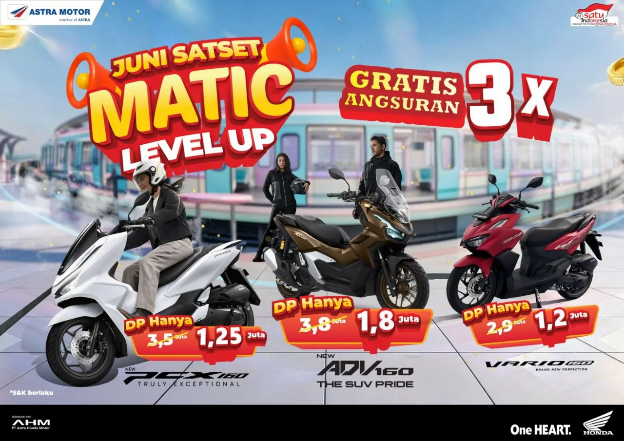 Juni Satset Pakai Honda, Astra Motor Sulsel Hadirkan Promo DP Ringan dan Gratis Angsuran